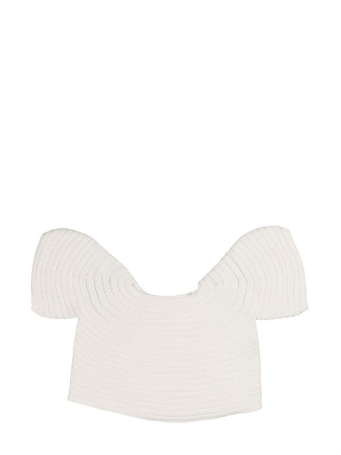 

Pleats Please Issey Miyake вязаная блузка с грибами, белый
