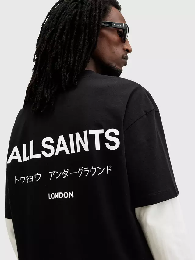 

Футболка AllSaints Underground, цвет jet/black