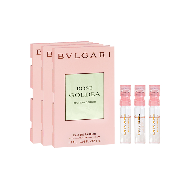 BVLGARI Golden Floral Collection Mugong Rose женские духи пробник набор Eau De Parfum Potpourri Accord 1,5 мл/1,5 мл*3 — фото 2