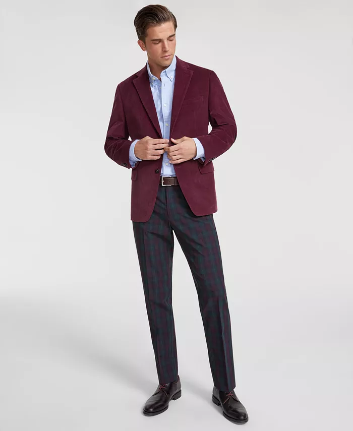 

Мужской спортивный пиджак Modern-Fit из вельвета Tommy Hilfiger, черный
