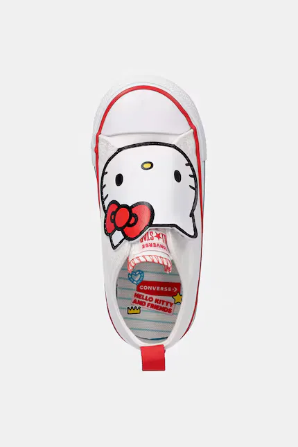Кеды детские низкие Chuck Taylor All Star 2V Hello Kitty Converse, белый — фото 4