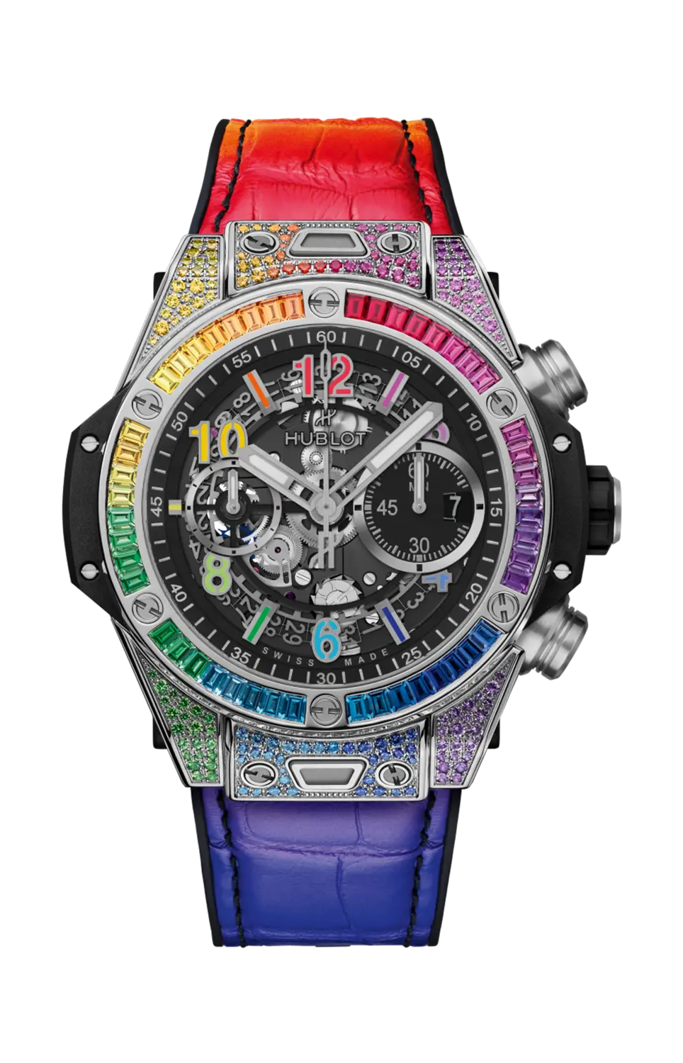 

Часы big bang unico titanium rainbow 44 мм Hublot