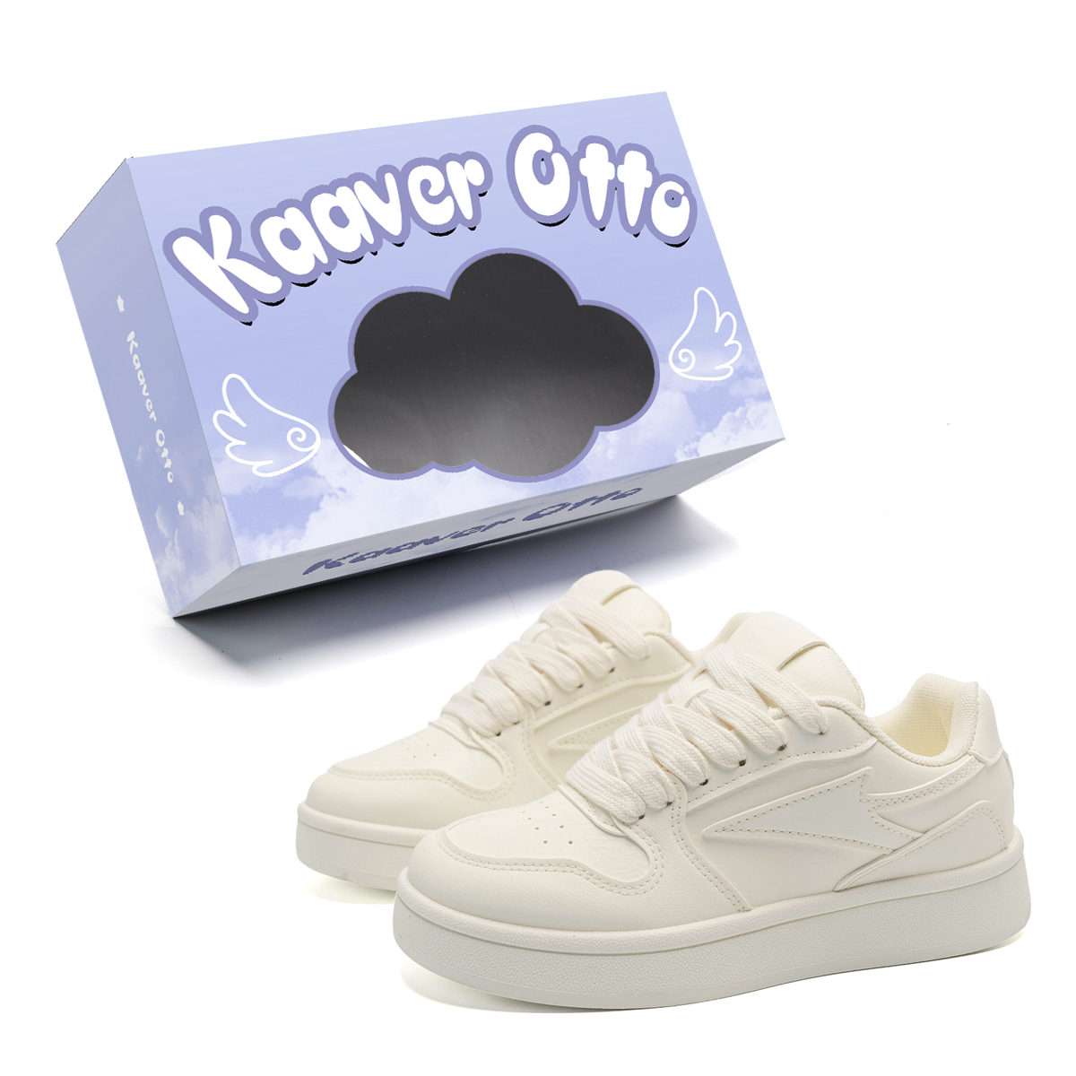 

KAAVER OTTO Амортизирующие устойчивые к истиранию дышащие парные скейтборд обувь унисекс White, цвет White