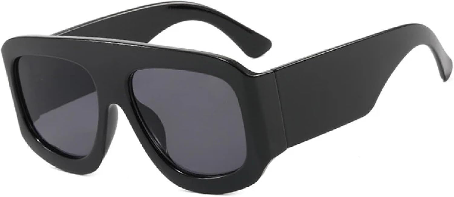 

Солнцезащитные очки с защитой от УФ-излучения UV400 | Большие, яркие, в стиле панк | Для женщин и мужчин, для занятий спортом на открытом воздухе и вождения DSVIGF, Black-black