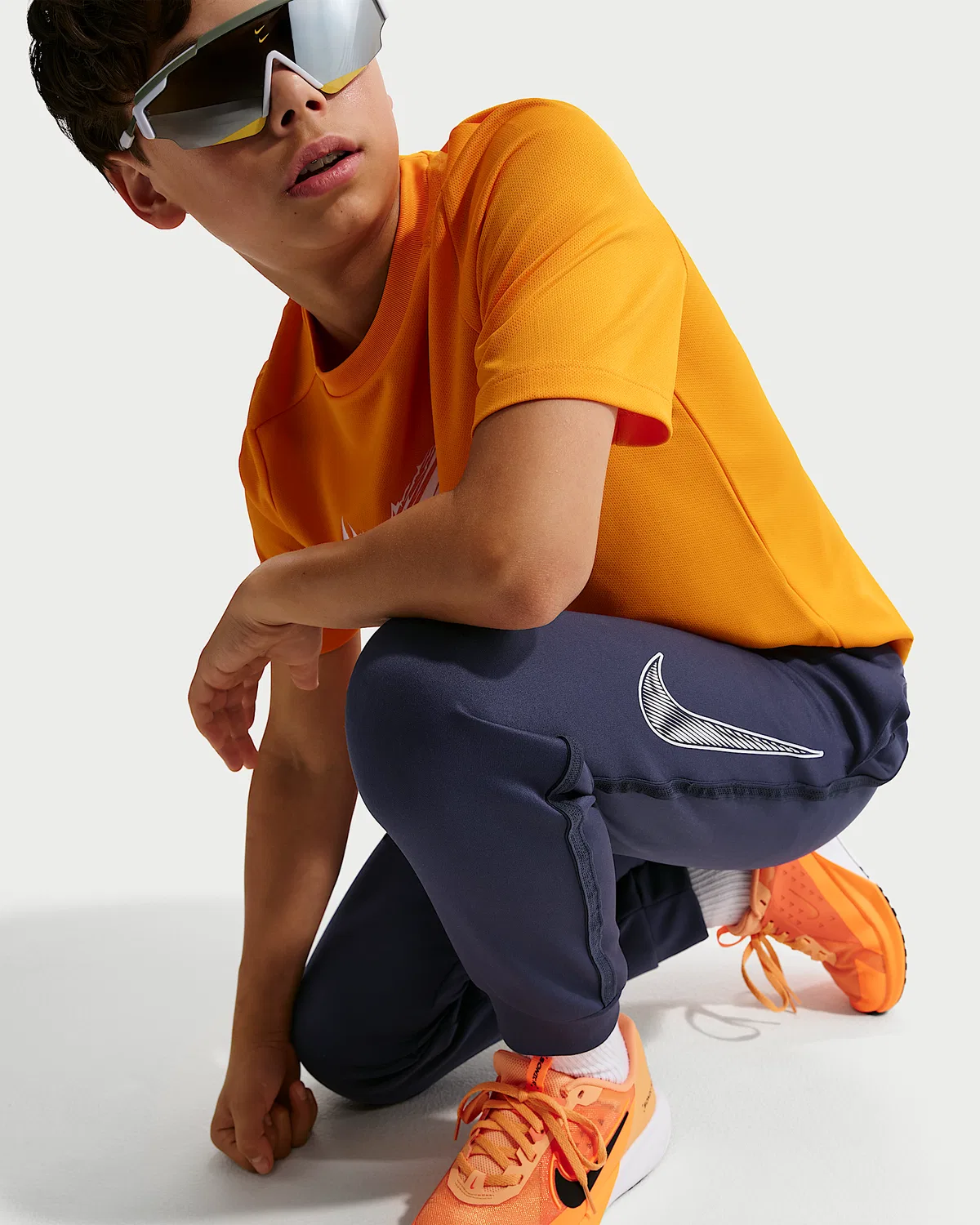Детские тренировочные штаны Nike Multi, Midnight Navy/White — фото 4