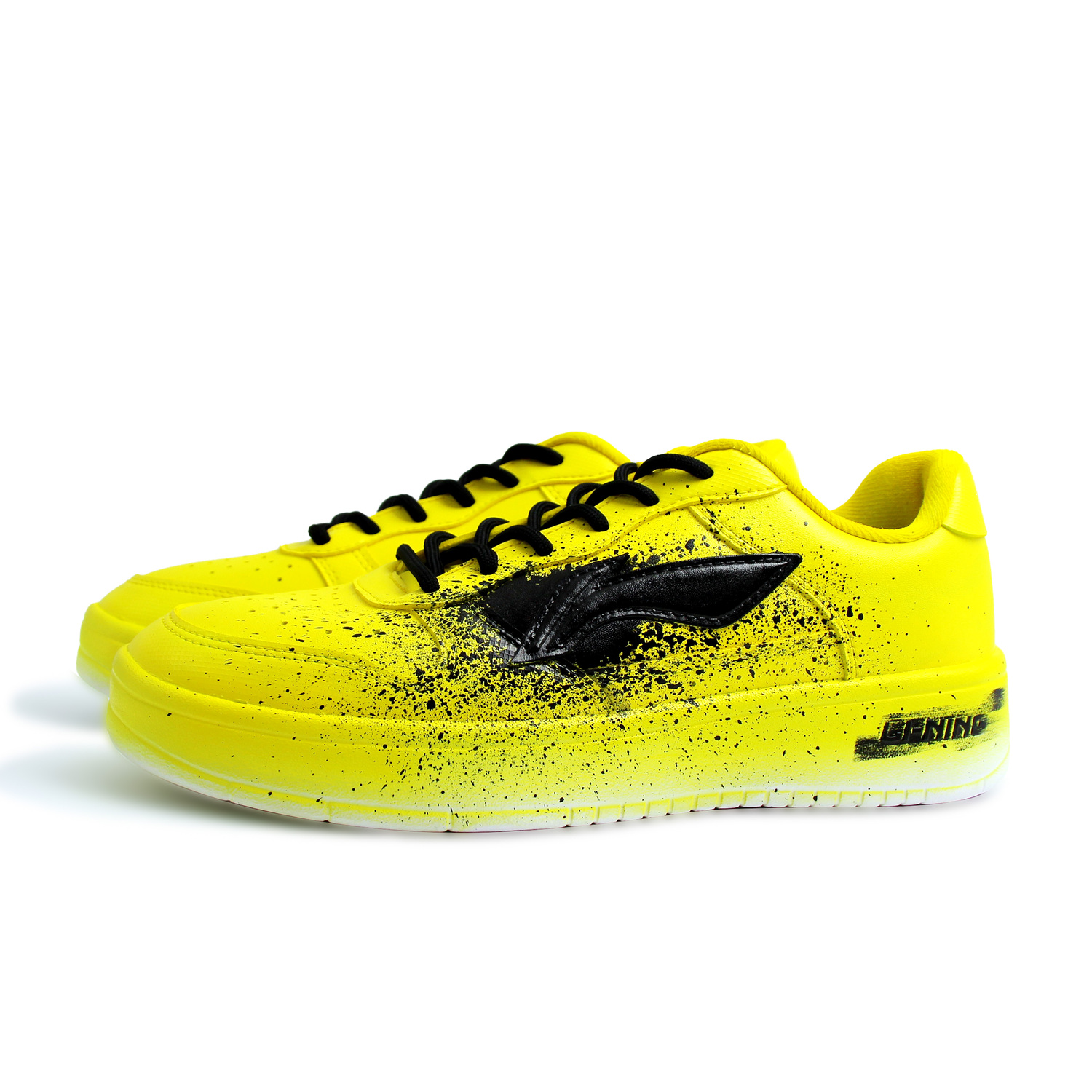 Кроссовки для скейтбординга Li Ning Floating Boat из синтетической кожи с рисунком граффити, выполненным вручную, легкие и дышащие, низкие, унисекс — фото 4