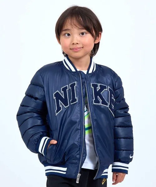 Куртка Детская верхняя одежда (105-120 см) NKN BASEBALL PUFFER JKT Nike, NAVY — фото 2