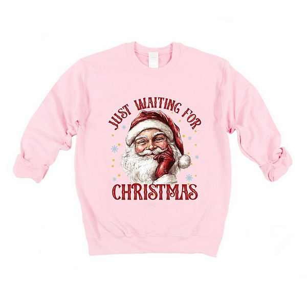 

Свитшот Just waiting for christmas santa Simply Sage Market, Light Pink, Зеленый, Свитшот Just waiting for christmas santa Simply Sage Market, Light Pink