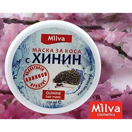 

Маска для волос с хинином от выпадения волос, против перхоти, ломкости, стимулирует рост и силу 250мл, Milva