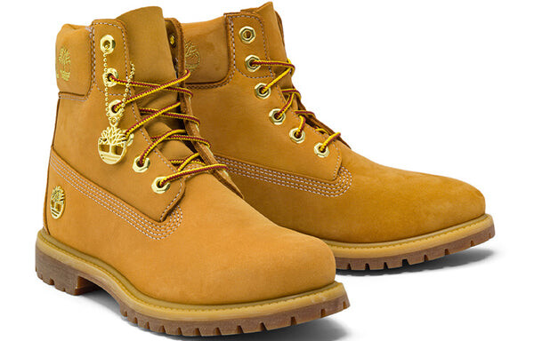 Кроссовки 6 inch premium waterproof boots 'wheat nubuck with gold logo' Timberland, желтый — фото 4