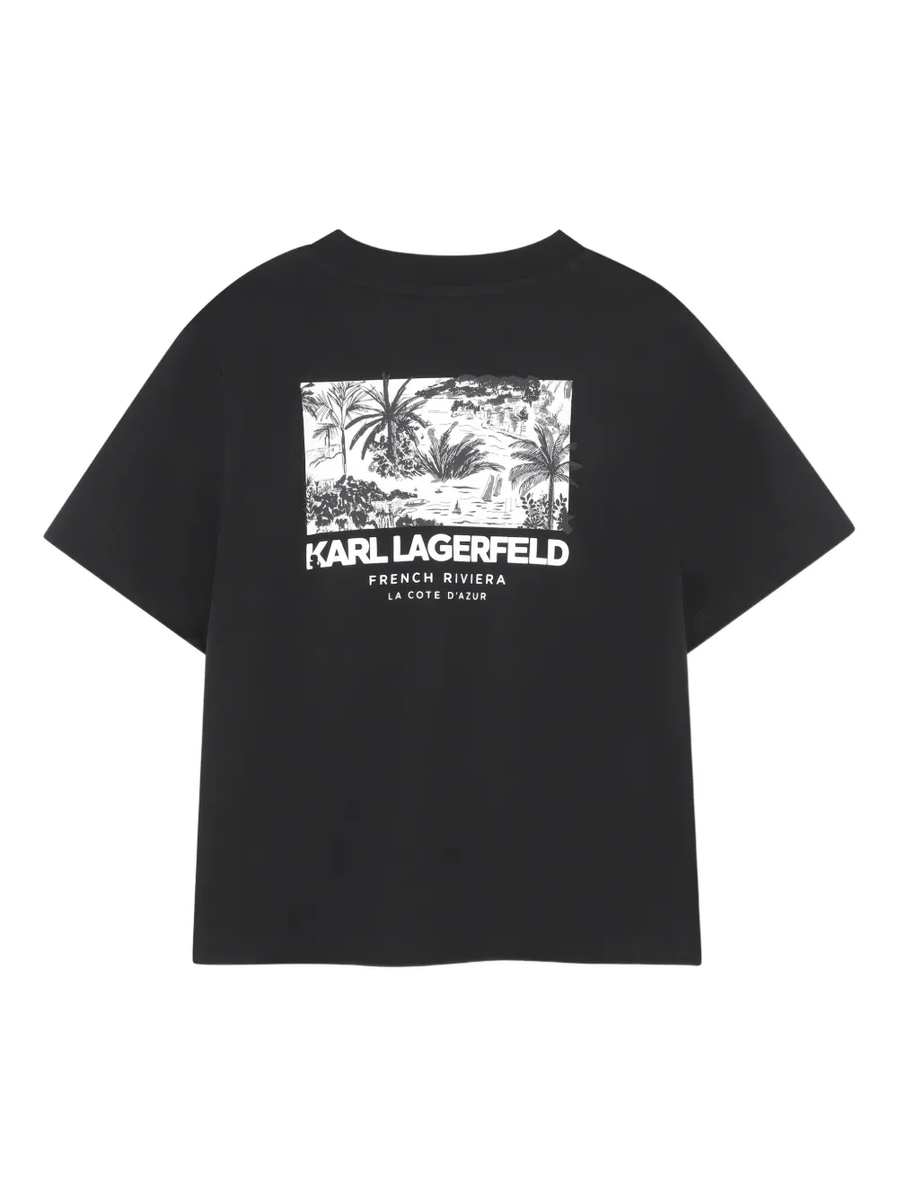 Футболка с принтом Karl Lagerfeld Kids, черный — фото 2