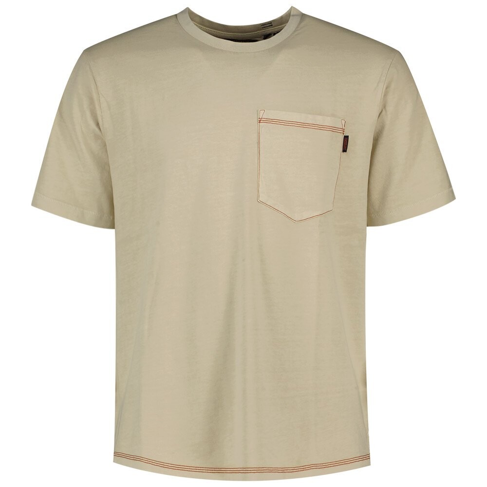 

Футболка Superdry Contrast Stitch Pocket, бежевый