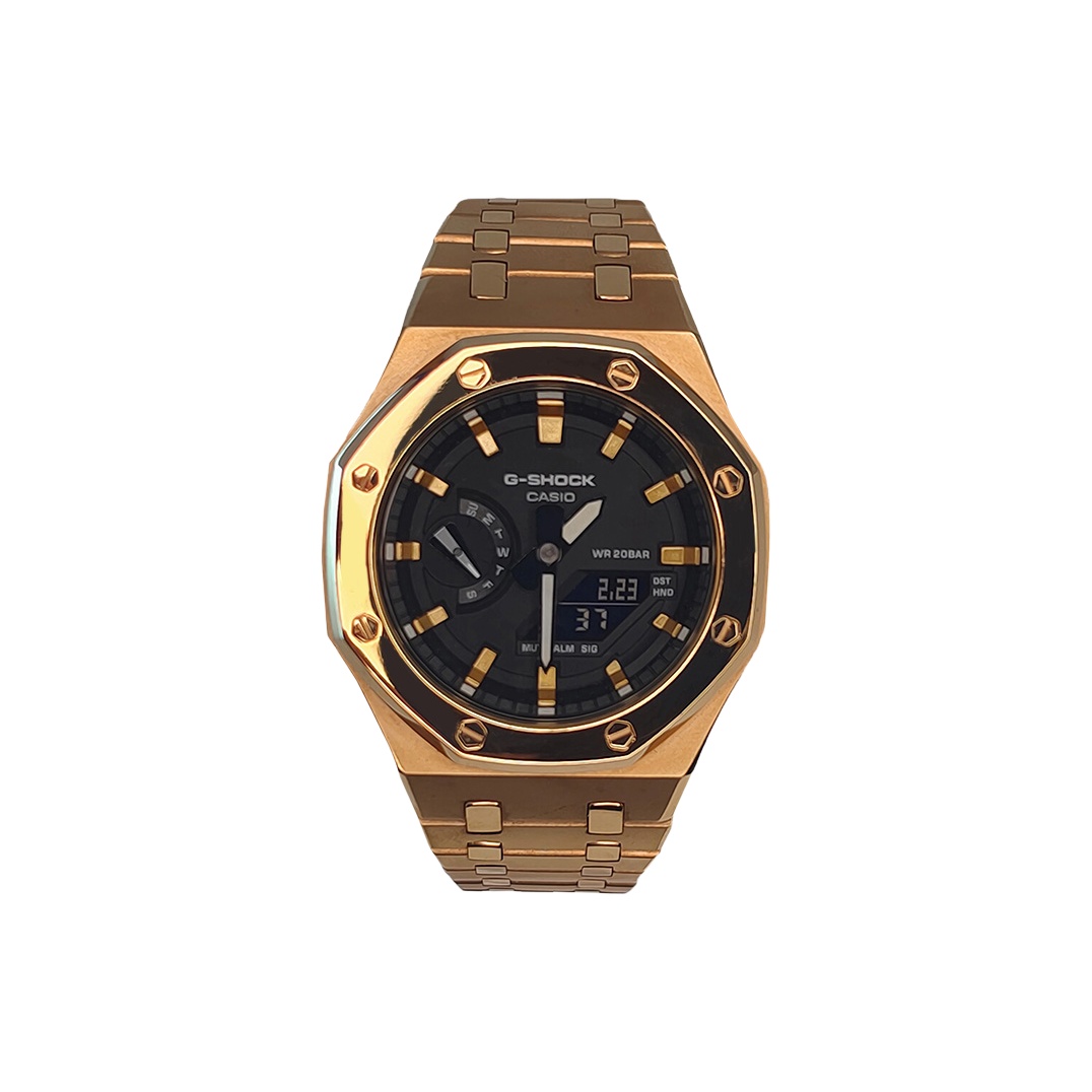 

CASIO Часы Men Liquid Crystal/Analog Dual Display Series Black Watch, Polished Gold Black Warrior