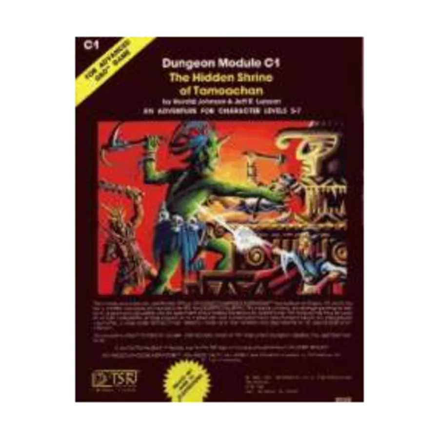 

Модуль Hidden Shrine of Tamoachan (4th Printing), Advanced Dungeons & Dragons (1st Edition) - Modules & Adventures - C Series