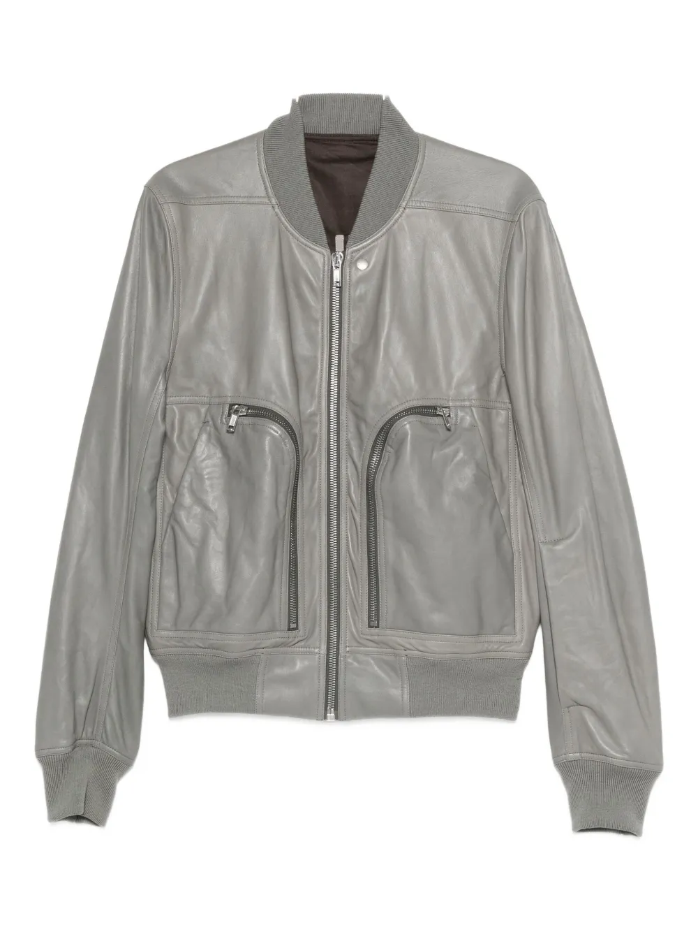 

Кожаная куртка Bauhaus Flight Rick Owens, серый