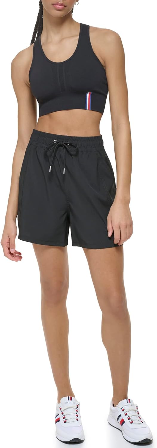 

Женские шорты Tommy Hilfiger с эластичным поясом и карманами на шнурке, Black