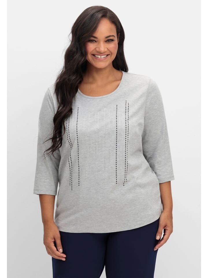 

Футболка sheego 3/4-Arm-Shirt, серый