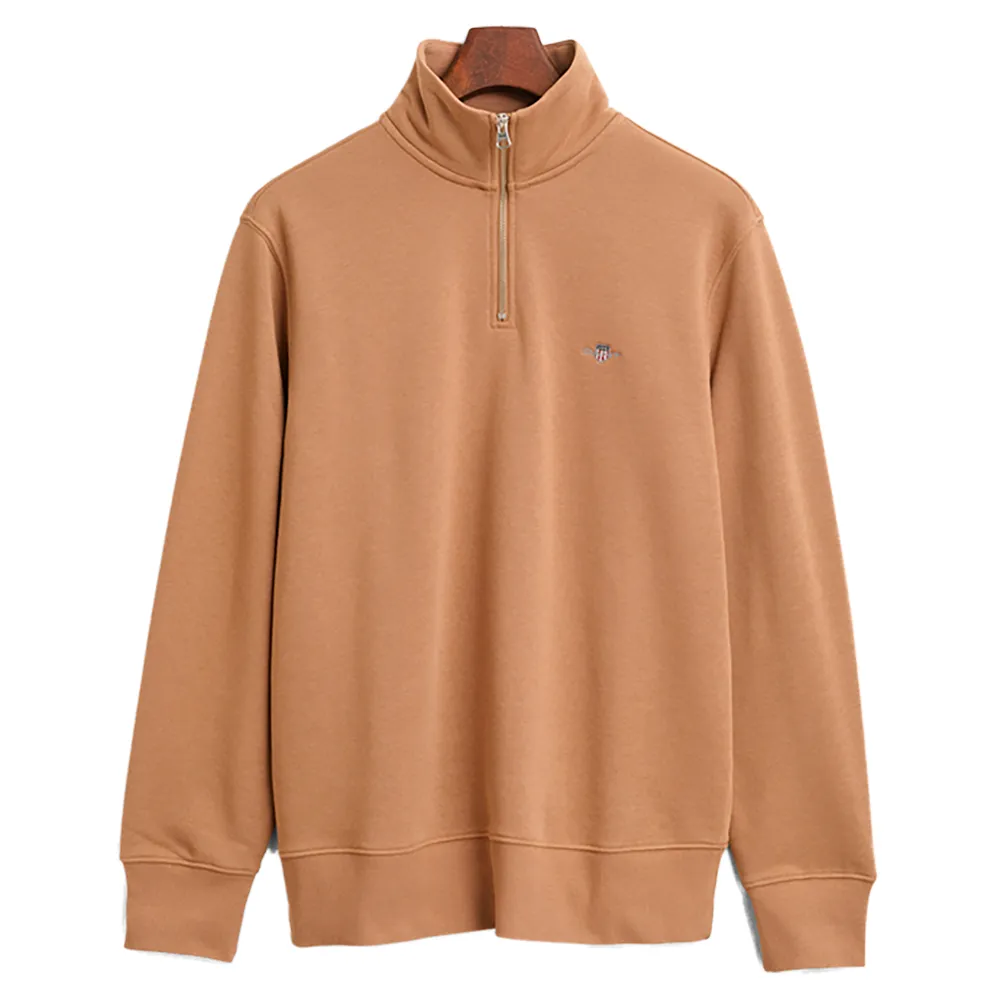 

Толстовка Gant 2008005 Reg Shield half zip, коричневый