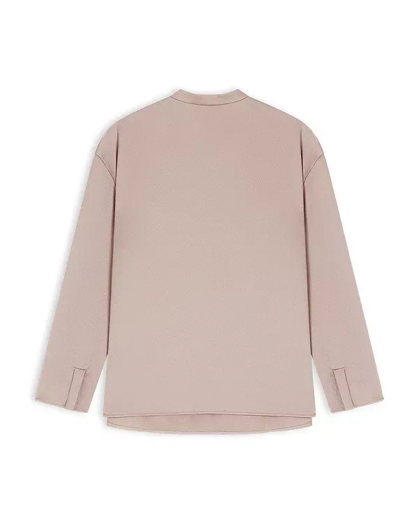 Рубашка с длинными рукавами из креповой саржи Emporio Armani, Dune — фото 4