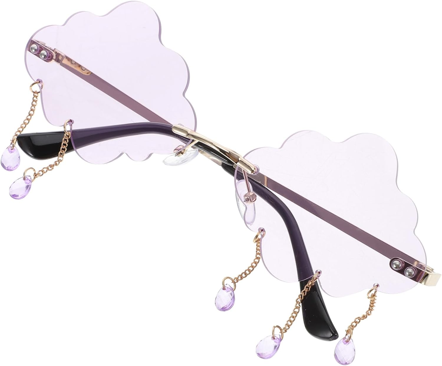 

Солнцезащитные очки LIFKOME без оправы в форме забавного облака для женщин и подростков. Уникальные очки для вечеринок на Хэллоуин, косплей-мероприятий и отдыха на пляже, Purple