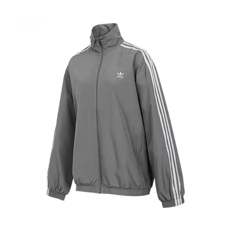 

Adidas Originals Классическая оверсайз куртка с тремя полосками, Gray