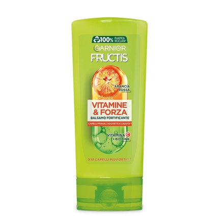 

Fructis Garnier Vitamine & Forza Укрепляющий бальзам для ломких волос Обогащенная формула с витаминами для волос в 10 раз сильнее 200 мл