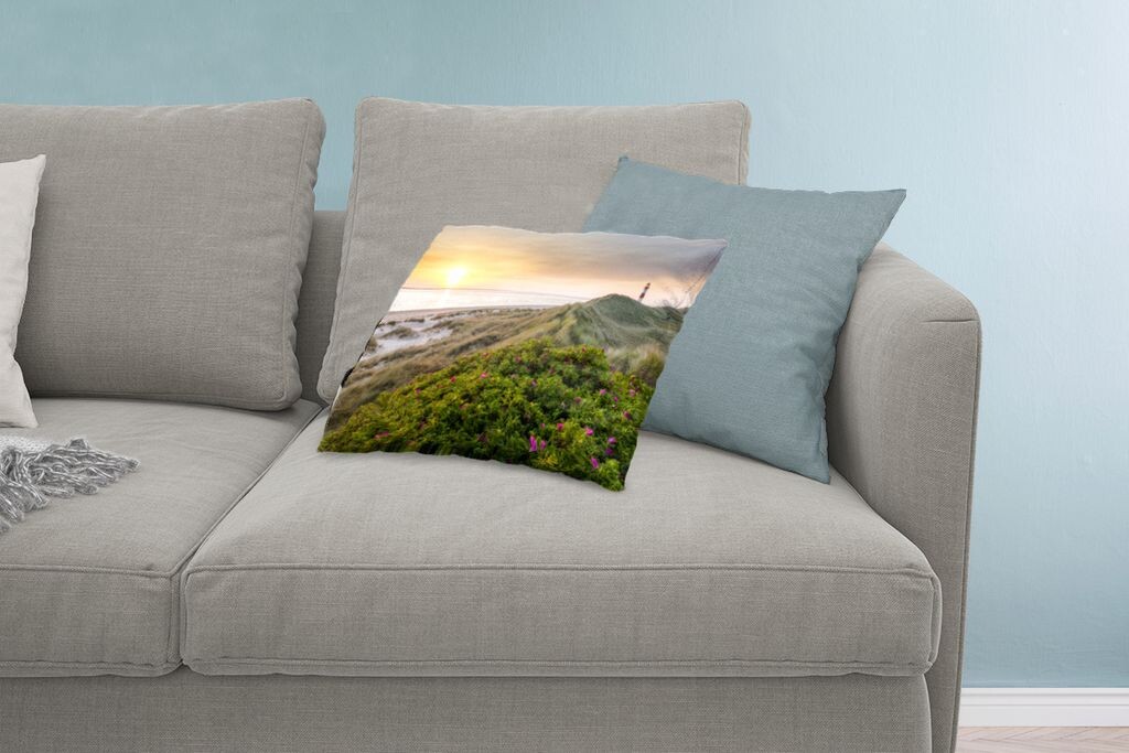 

MuchoWow Декоративная подушка Диванная подушка Декоративная подушка для гостиной 60 x 40 см Маяк - Горы - Цветы - Вода - Чехлы для подушек - Декоративные чехлы для подушек - Декоративные чехлы для подушек