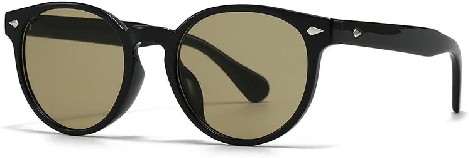 

Солнцезащитные очки с защитой от УФ-излучения UV400 для женщин и мужчин | Овальные заклепки в стиле панк | для занятий спортом на открытом воздухе DSVIGF, Black Olive Green