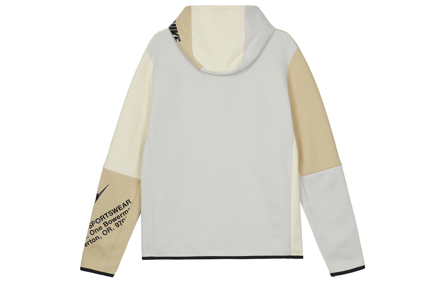 Спортивная футболка Tech Fleece с принтом и молнией на всю длину Light Bone/Coconut Milk/Sesame/Black Nike — фото 3