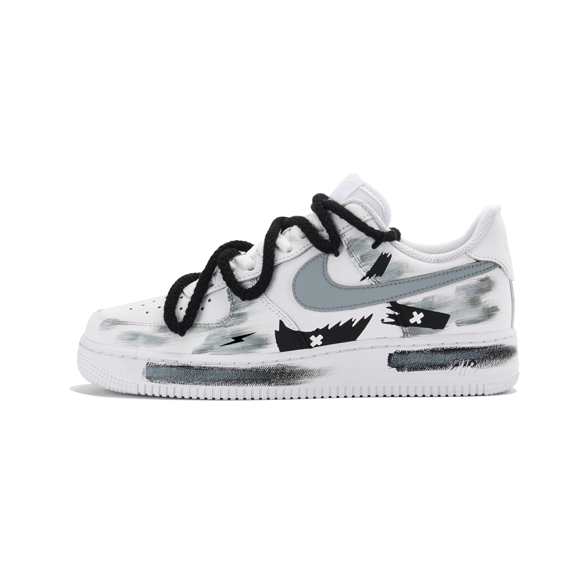 

Кроссовки Air Force 1 для скейтбординга, износостойкие, серые, мужские Nike, Gray
