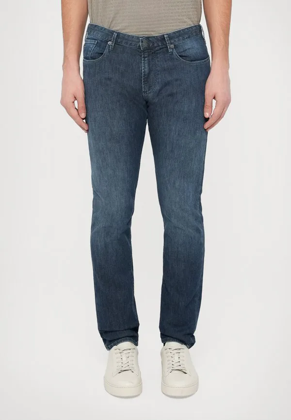 Брюки с карманами, узкие джинсы Emporio Armani, Medium Blue Denim