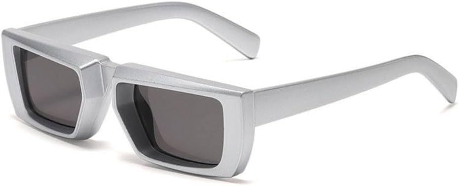 

Спортивные солнцезащитные очки в стиле стимпанк с толстой оправой, модные женские зеркальные солнцезащитные очки, мужские квадратные солнцезащитные очки в стиле панк MUTYNE, Silver