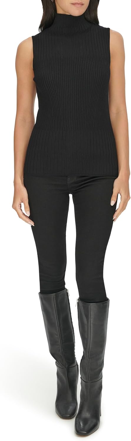 

Женский свитер без рукавов с воротником-стойкой Calvin Klein, Black