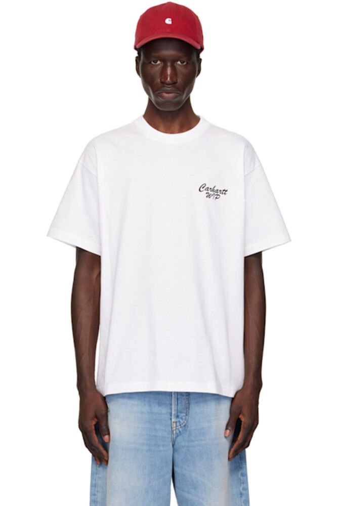 

Белая футболка с надписью «Дружба» Carhartt Work In Progress