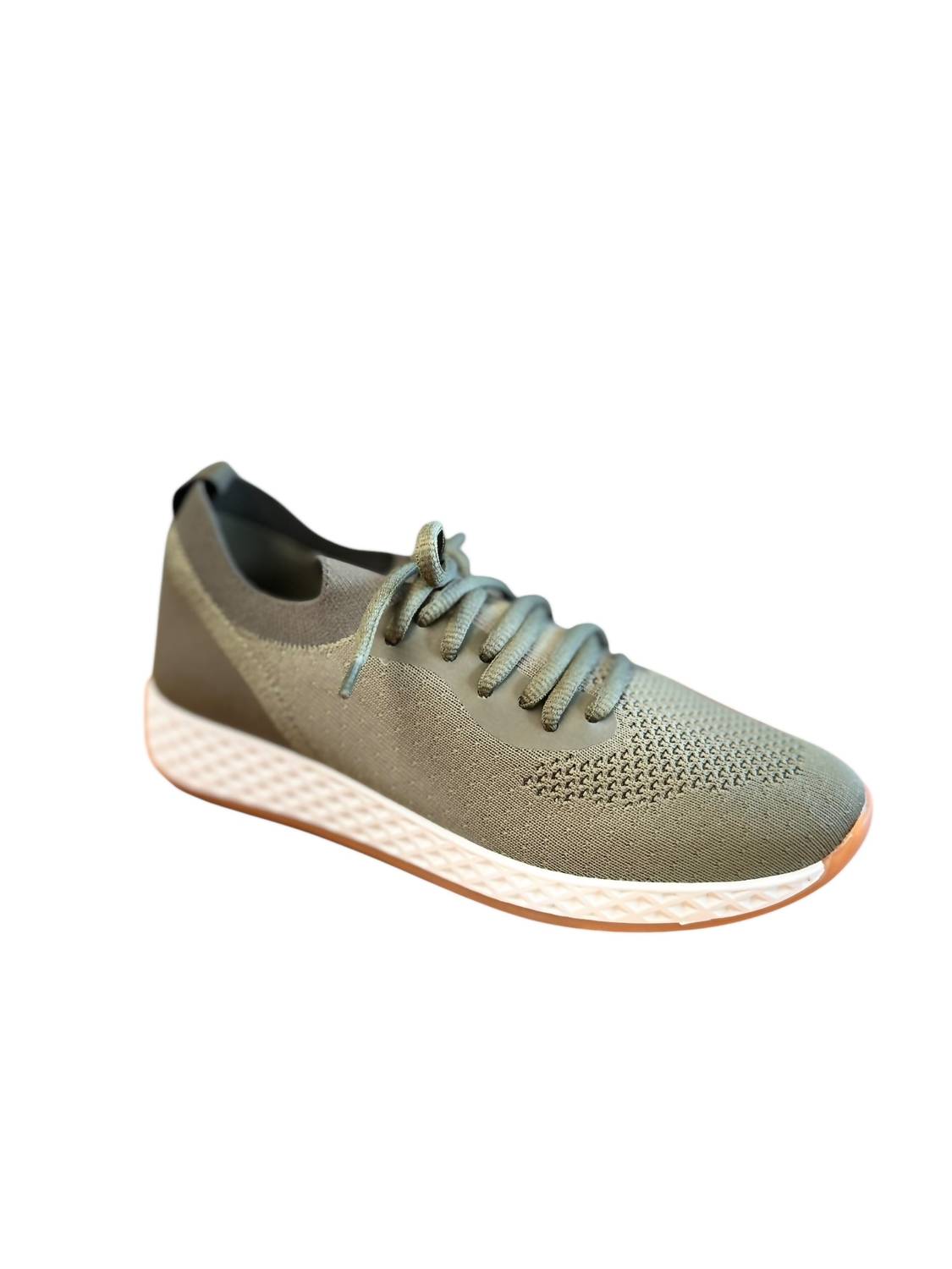 Женские кроссовки на шнуровке в оливковом цвете Urban Sport