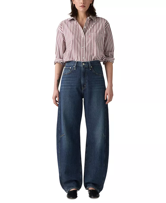 

Женские джинсы Cinch с высокой посадкой и бочкообразными штанинами Levi'S, синий