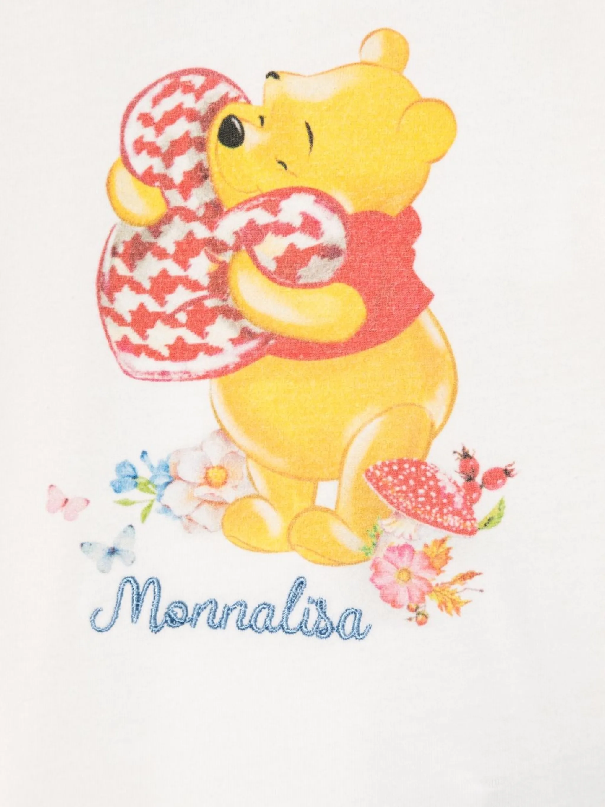 Футболка с вышитым логотипом из коллаборации с Winnie the Pooh Monnalisa, белый — фото 3
