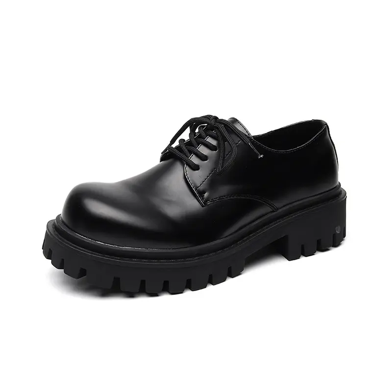 SHUPATE Мужские повседневные туфли черные однослойные, цвет Black Single Layer Shoes — фото 3