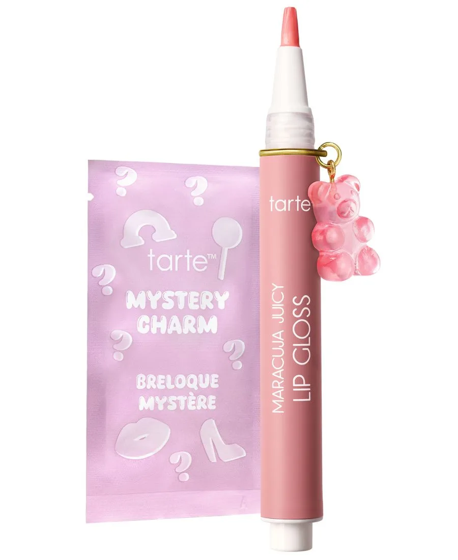 Лимитированная серия блеска для губ Maracuja Juicy Lip Gloss с подвеской, 0,1 унции Tarte, розовый lemonade
