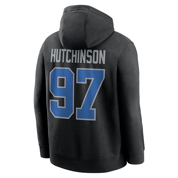 Мужская толстовка Aidan Hutchinson Detroit Lions с именем и номером Nike — фото 4