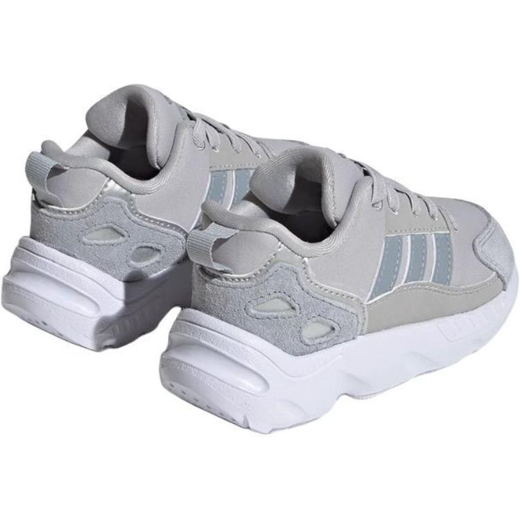 ZX 22 нескользящие устойчивые к истиранию низкие детские ботинки gray Adidas Originals, серый — фото 4