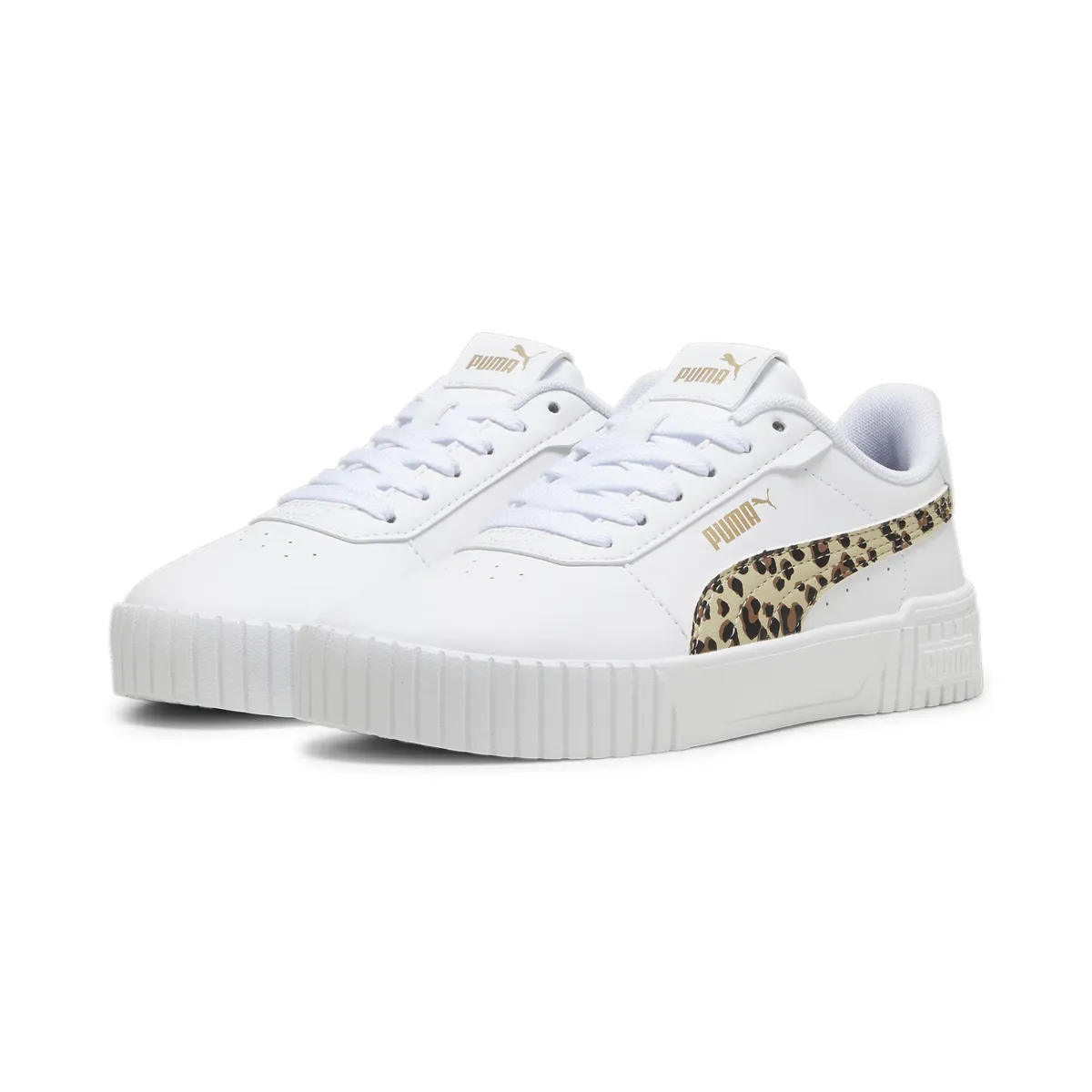 

Кроссовки PUMA "CARINA 2.0 ANIMAL UPDATE JR", цвет Puma White-Putty- Puma Gold