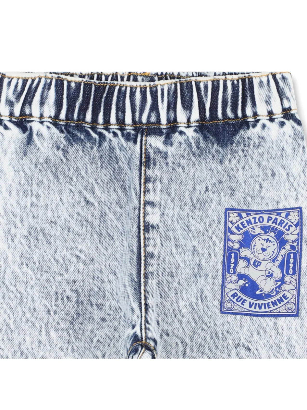 

Kenzo Kids джинсовые шорты с эффектом потертости, синий