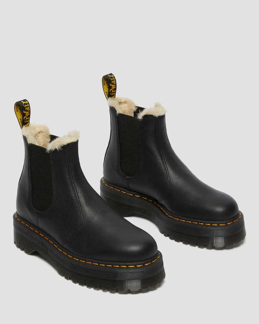 2976 Ботинки челси на платформе с подкладкой из искусственного меха Dr Martens, черный — фото 4
