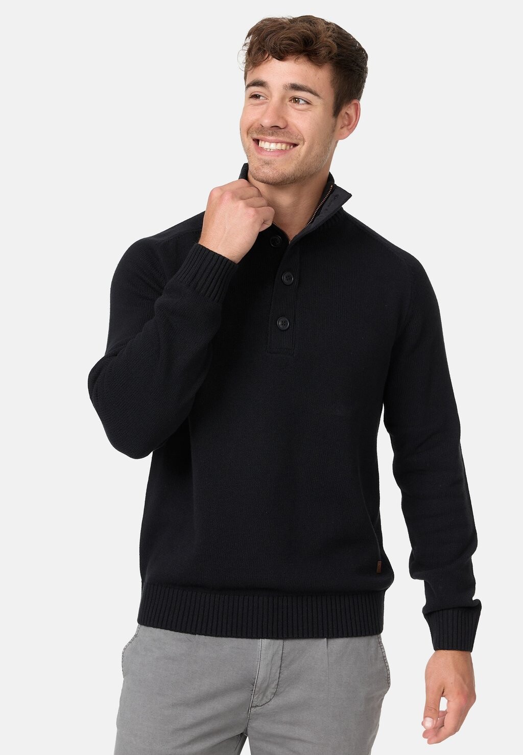 

Свитер вязаный INISALU INDICODE JEANS, цвет black