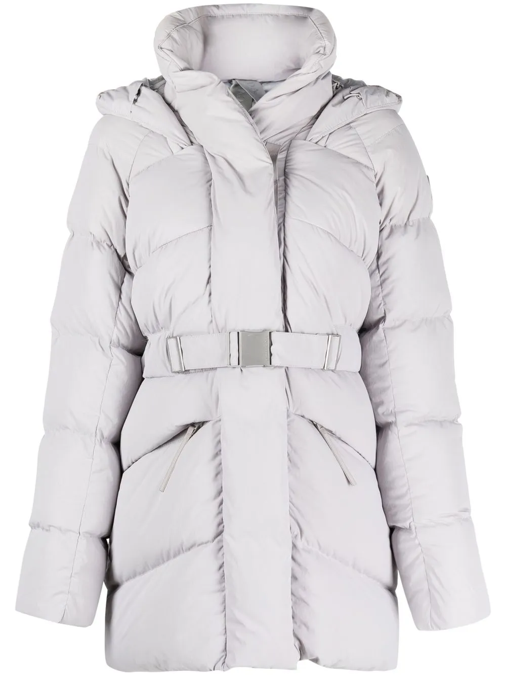 

Пуховик с поясом Canada Goose, серый
