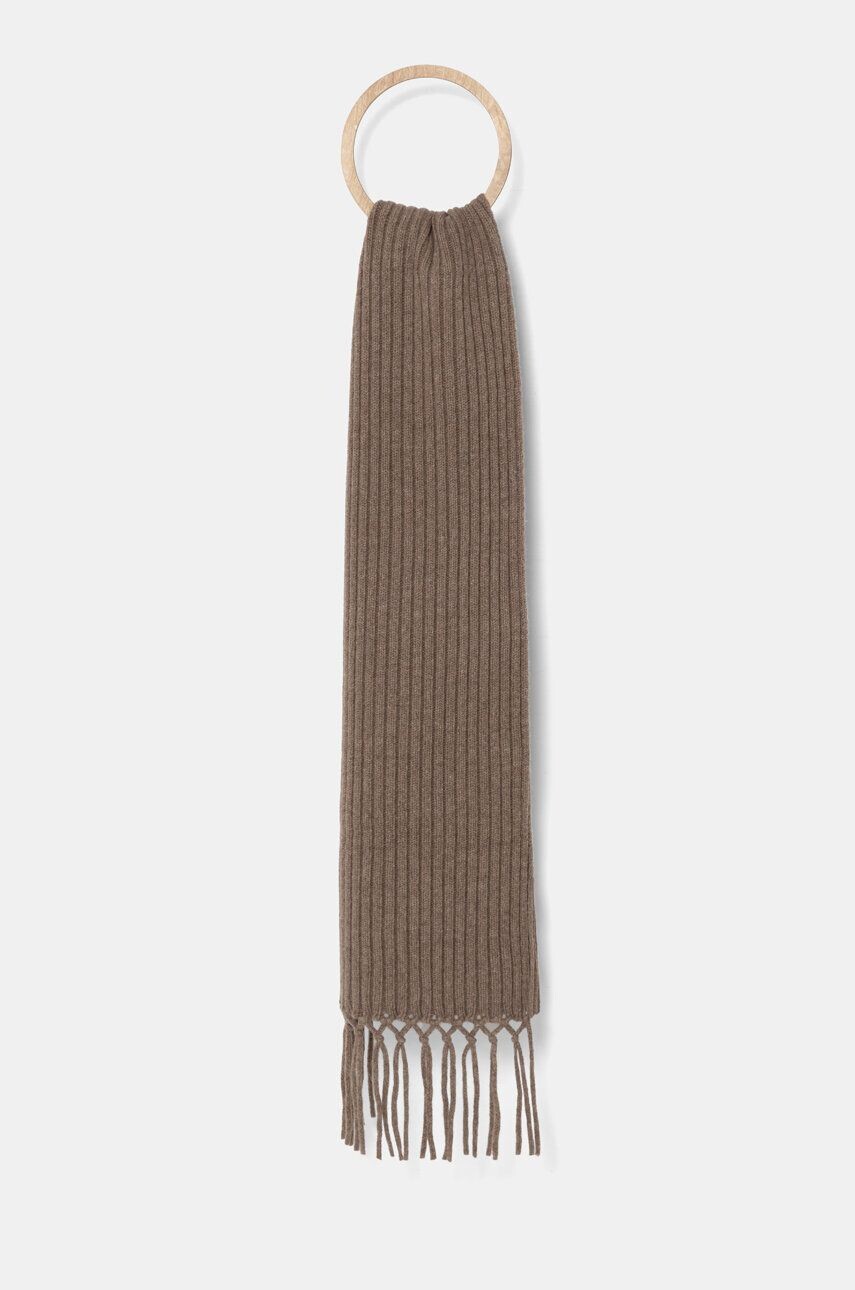 

Шерстяной шарф Weekend Max Mara, коричневый