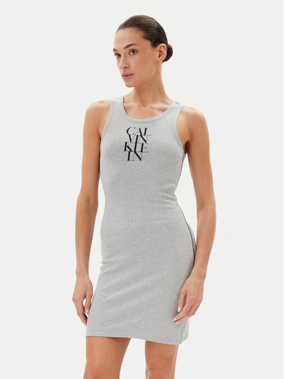 

Платье облегающего кроя для повседневной носки LV044C203G Calvin Klein Jeans, серый