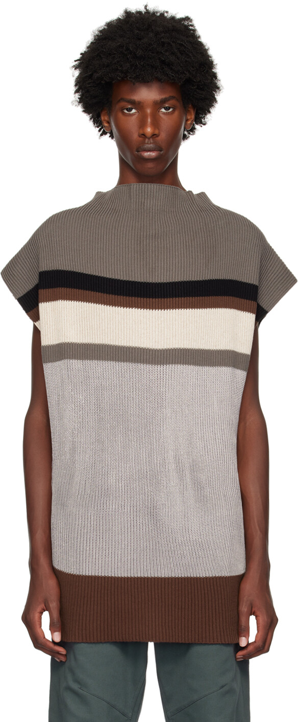 

Серая водолазка Essick Stripe Kiko Kostadinov