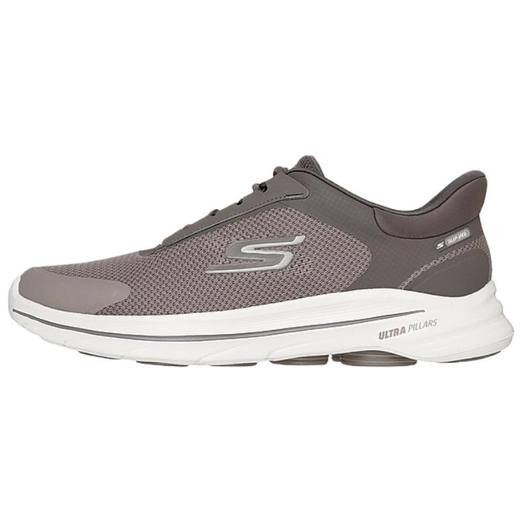 

Skechers Дышащие низкие повседневные туфли мужские коричневые/белые